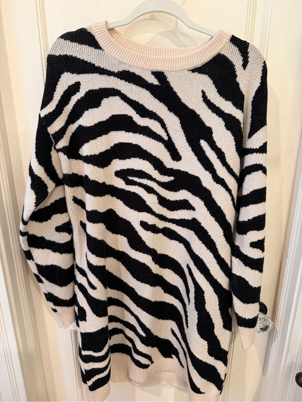 EUC BB Dakota Zebra Sweater Dress, XL